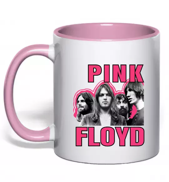 Чашка с цветной ручкой Pink Floyd photo Нежно розовый фото