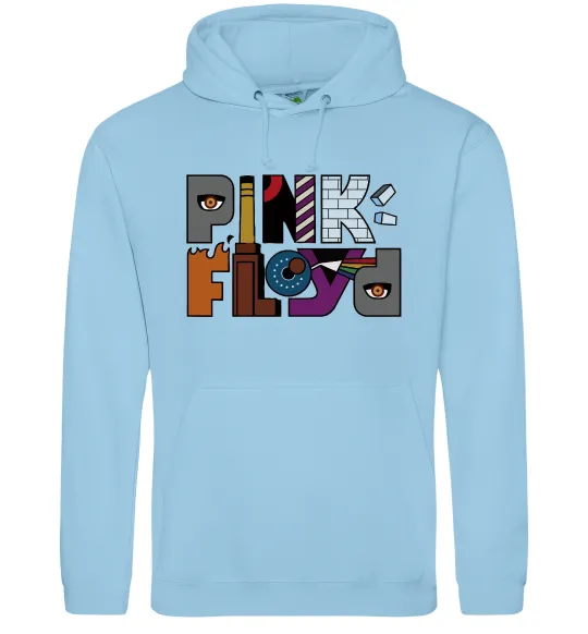 Жіноча толстовка (худі) Арт Pink Floyd Блакитний фото