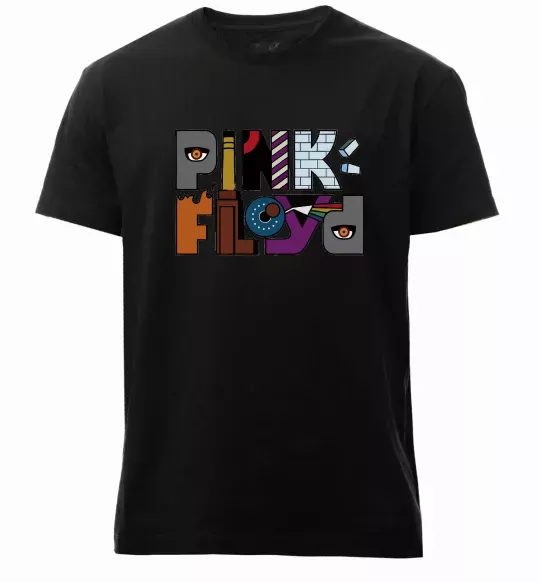 Мужская премиум футболка Арт Pink Floyd Черный фото