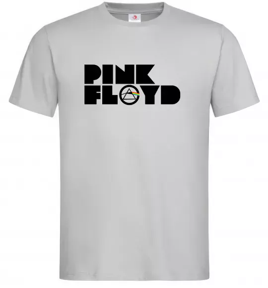 Мужская футболка Pink Floyd напис Серый фото
