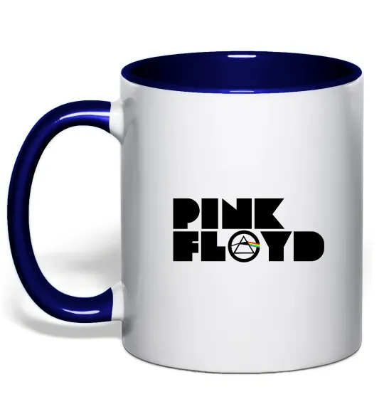 Чашка с цветной ручкой Pink Floyd напис Глубокий темно-синий фото