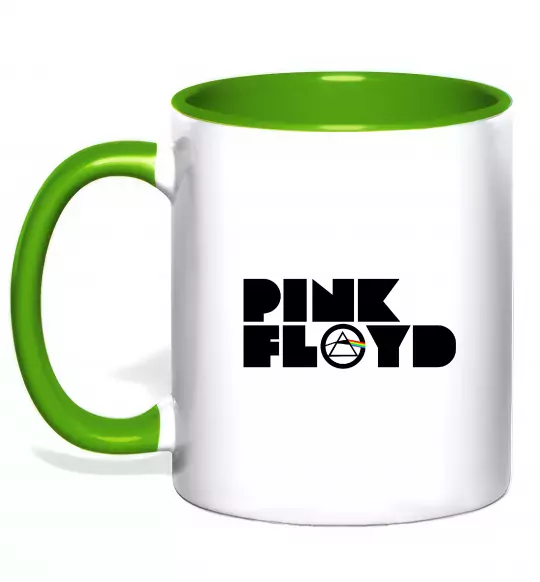 Чашка с цветной ручкой Pink Floyd напис Зеленый фото