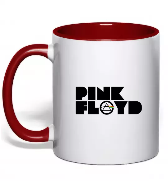 Чашка с цветной ручкой Pink Floyd напис Красный фото