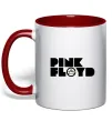 Чашка с цветной ручкой Pink Floyd напис Красный фото