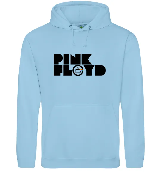 Мужская толстовка (худи) Pink Floyd напис Голубой фото