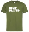 Мужская футболка Pink Floyd напис Оливковый фото