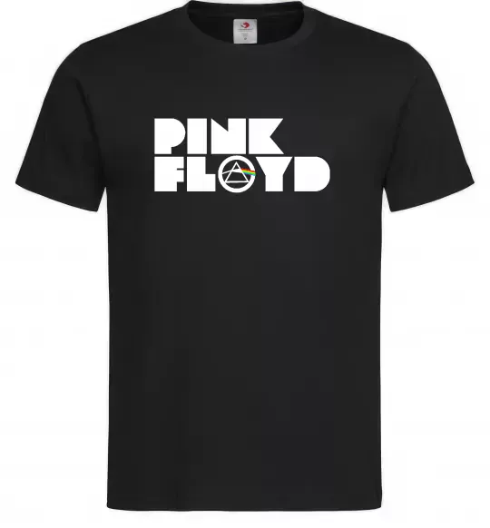 Мужская футболка Pink Floyd напис Черный фото