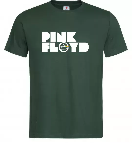 Мужская футболка Pink Floyd напис Темно-зеленый фото