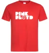 Мужская футболка Pink Floyd напис Красный фото