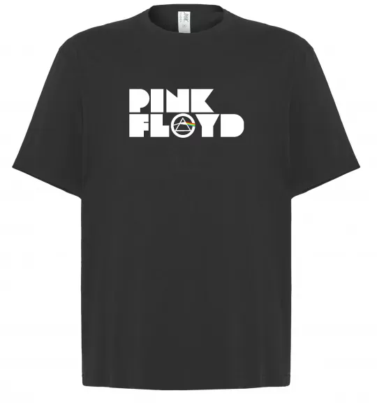 Футболка Оверсайз Pink Floyd напис Черный фото