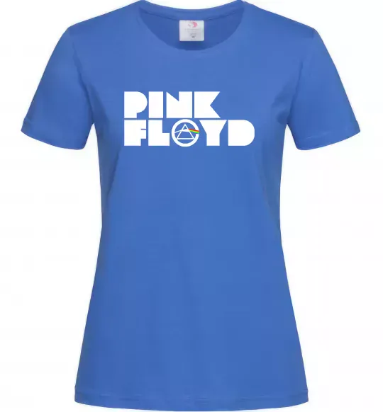 Женская футболка Pink Floyd напис Ярко-синий фото