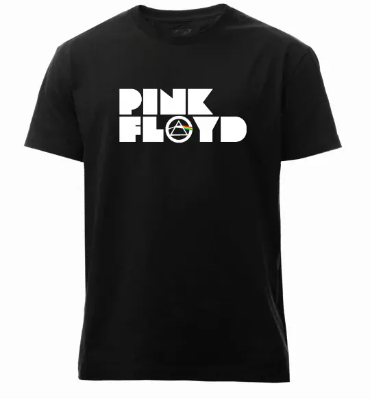 Мужская премиум футболка Pink Floyd напис Черный фото