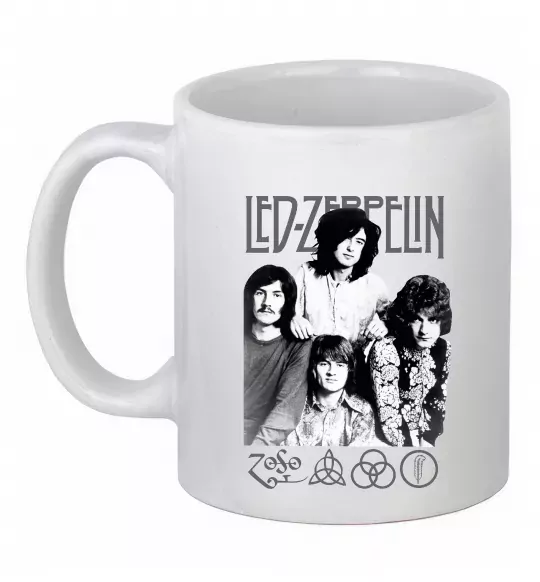 Чашка керамическая Led Zeppelin фото Белый фото