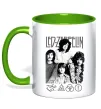 Чашка с цветной ручкой Led Zeppelin фото Лаймовый фото