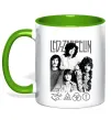 Чашка с цветной ручкой Led Zeppelin фото Зеленый фото