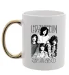 Чашка с цветной ручкой Led Zeppelin фото Золото фото