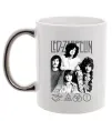 Чашка с цветной ручкой Led Zeppelin фото Серебро фото