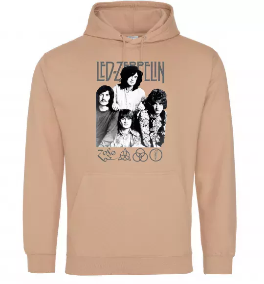 Мужская толстовка (худи) Led Zeppelin фото Песочный фото