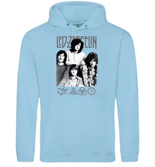 Жіноча толстовка (худі) Led Zeppelin фото Блакитний фото