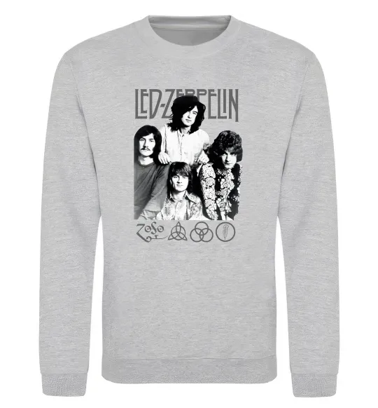 Свитшот Led Zeppelin фото Серый меланж фото