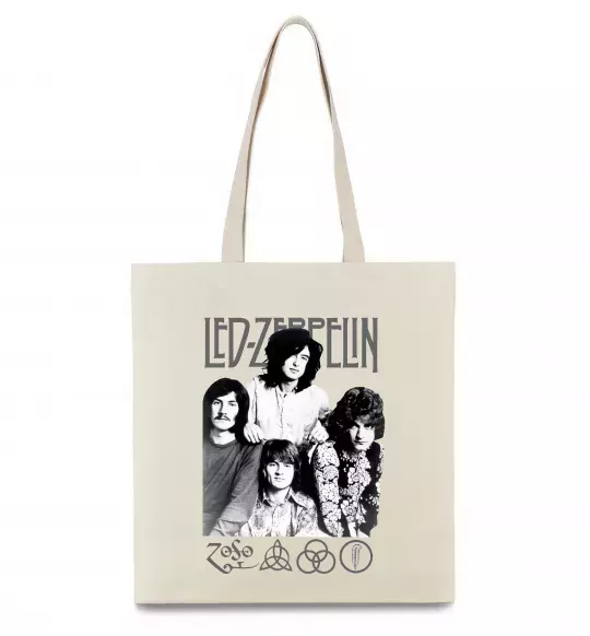 Эко-сумка Led Zeppelin фото Бежевый фото