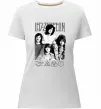 Женская премиум футболка Led Zeppelin фото Белый фото