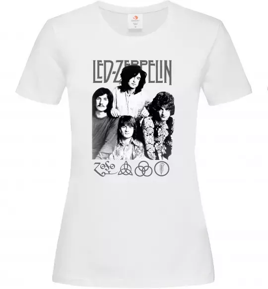 Женская футболка Led Zeppelin фото Белый фото