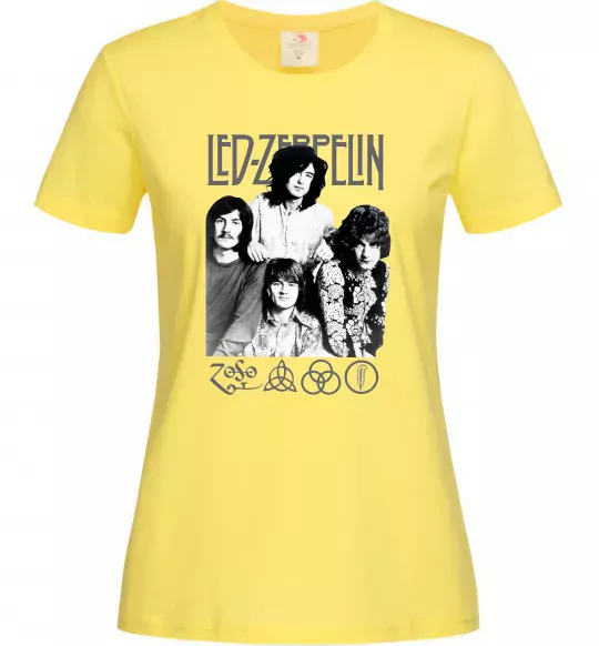 Женская футболка Led Zeppelin фото Лимонный фото
