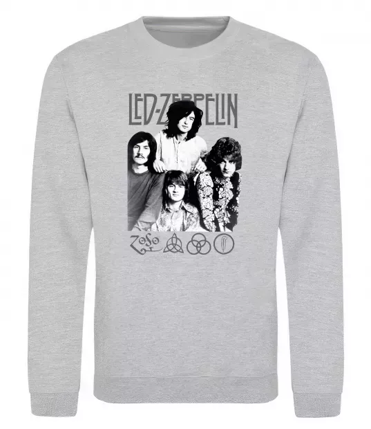 Свитшот Led Zeppelin фото Серый меланж фото