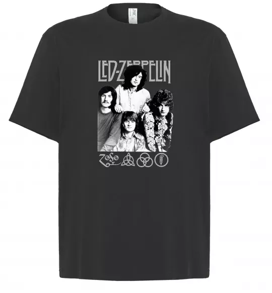 Футболка Оверсайз Led Zeppelin фото Черный фото