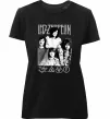 Женская премиум футболка Led Zeppelin фото Черный фото