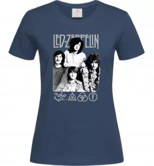 Женская футболка Led Zeppelin фото Темно-синий фото
