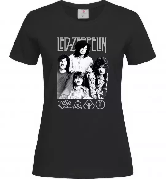 Женская футболка Led Zeppelin фото Черный фото