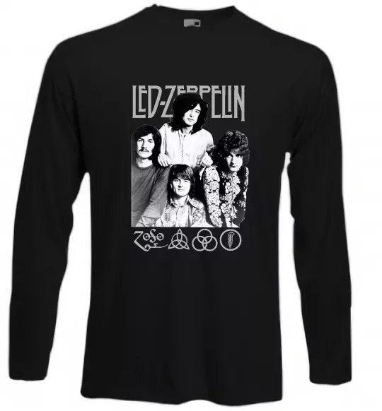 Лонгслив Led Zeppelin фото Черный фото