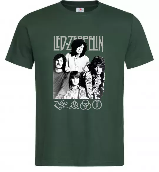 Чоловіча футболка Led Zeppelin фото Темно-зелений фото