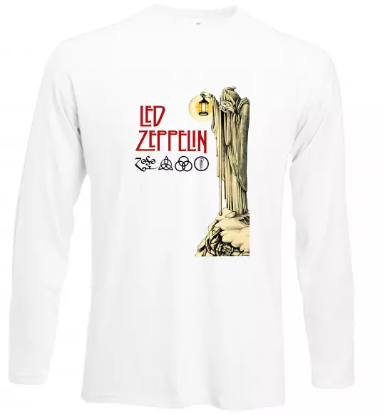 Лонгслів Led Zeppelin Статуя Білий фото