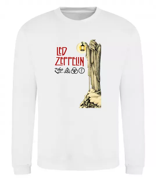 Свитшот Led Zeppelin Статуя Белый фото