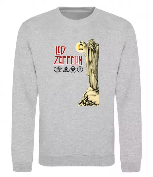 Свитшот Led Zeppelin Статуя Серый меланж фото