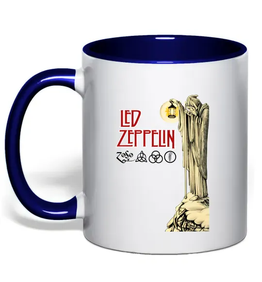 Чашка с цветной ручкой Led Zeppelin Статуя Глубокий темно-синий фото