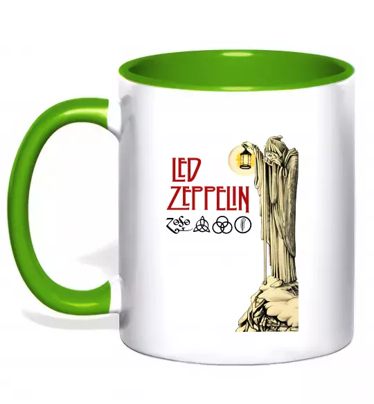 Чашка с цветной ручкой Led Zeppelin Статуя Зеленый фото