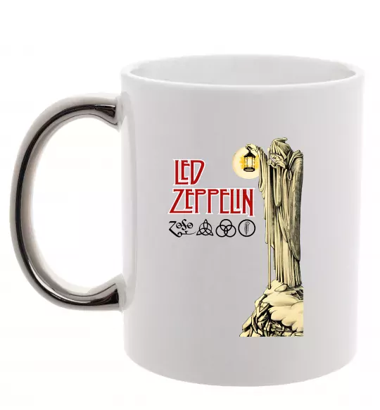 Чашка с цветной ручкой Led Zeppelin Статуя Серебро фото