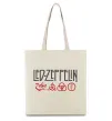 Еко-сумка Led Zeppelin logo знаки Бежевий фото