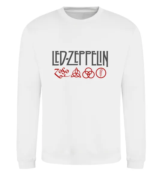 Свитшот Led Zeppelin logo знаки Белый фото