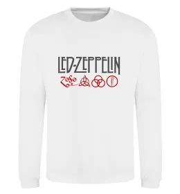 Свитшот Led Zeppelin logo знаки Белый фото