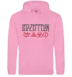 Жіноча толстовка (худі) Led Zeppelin logo знаки Рожевий фото