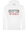 Женская толстовка (худи) Led Zeppelin logo знаки Белый фото