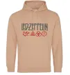 Женская толстовка (худи) Led Zeppelin logo знаки Песочный фото