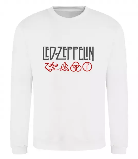 Свитшот Led Zeppelin logo знаки Белый фото