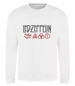 Свитшот Led Zeppelin logo знаки Белый фото