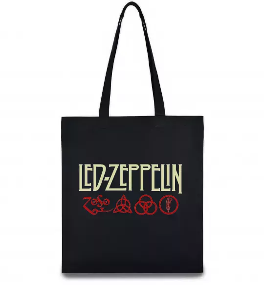 Еко-сумка Led Zeppelin logo знаки Чорний фото